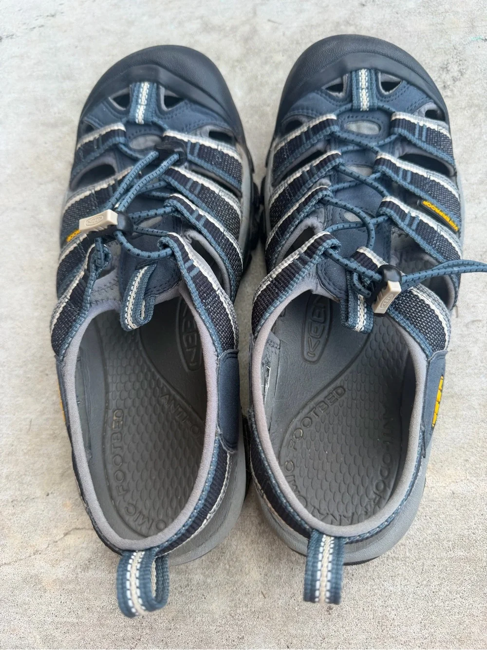 Keen Men's Newport H2 sandals in a blue and gray colorway men’s size 8